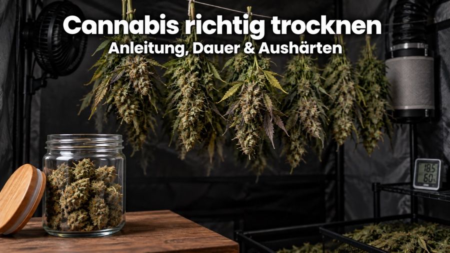 Cannabis richtig trocknen und aushärten – Anleitung mit optimalen Bedingungen