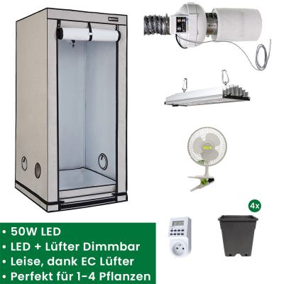 Homebox Q80+ Growset mit Sanlight LED & Prima Klima EC-Lüfter