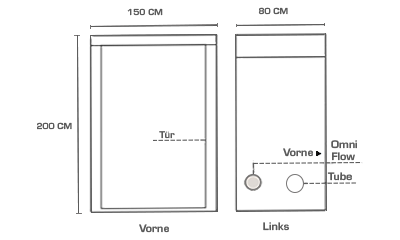 Homebox Ambient R150 Skizze seitlich