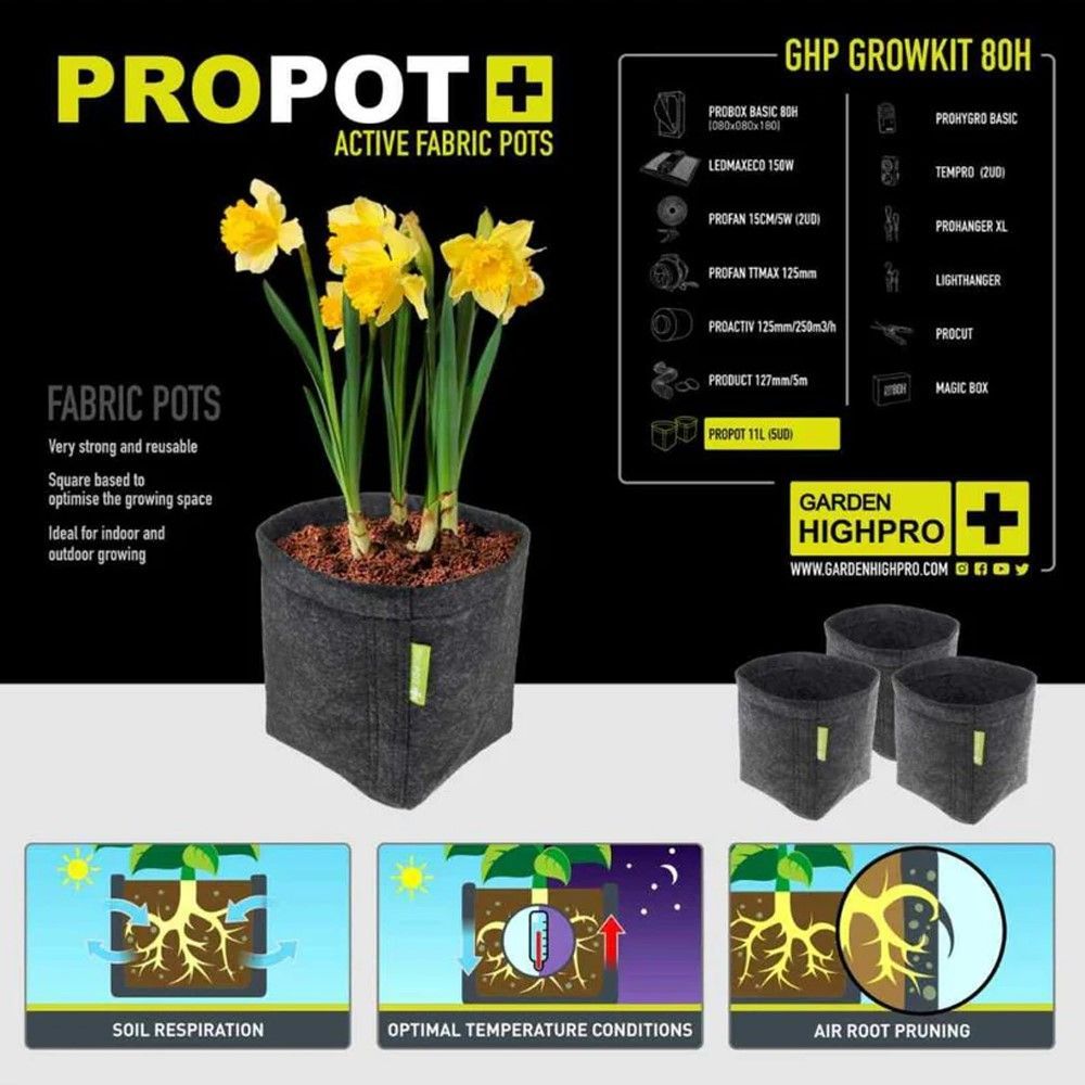 PROPOT 11L Stofftöpfe (5 Stück)