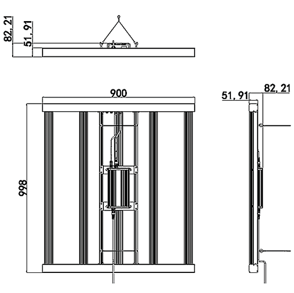 Lumatek ATS465W PRO Dimensionen